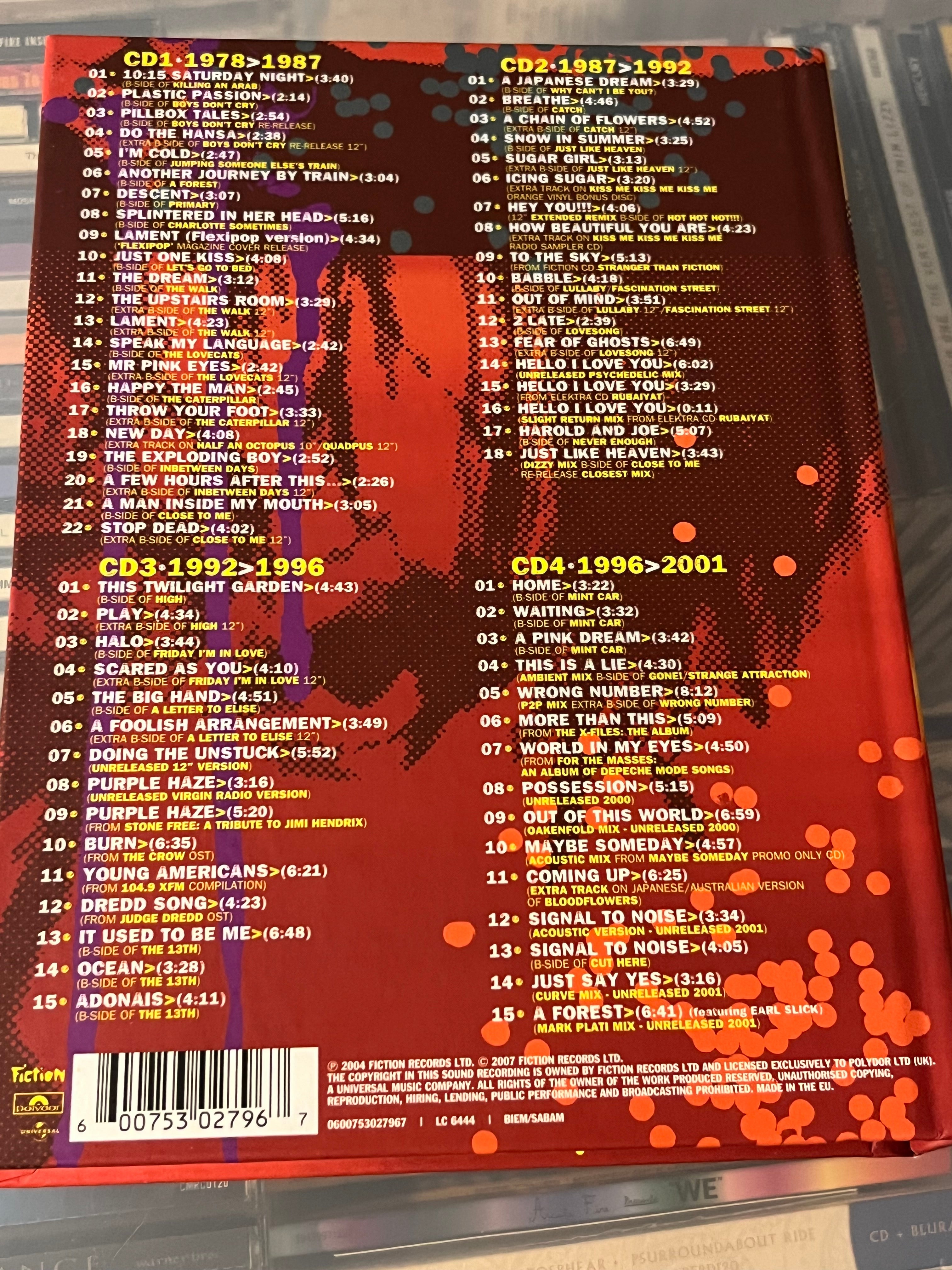 The Cure – Join The Dots (B-Sides & Rarities 1978>2001 The Fiction Years) (NM/NM) EU-07 4CD 78p book