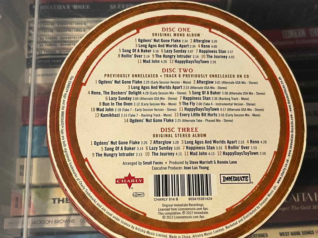 Small Faces ‎– Ogdens' Nut Gone Flake (NM/NM) UK-12 3CD Round box Numbered +6 coasters