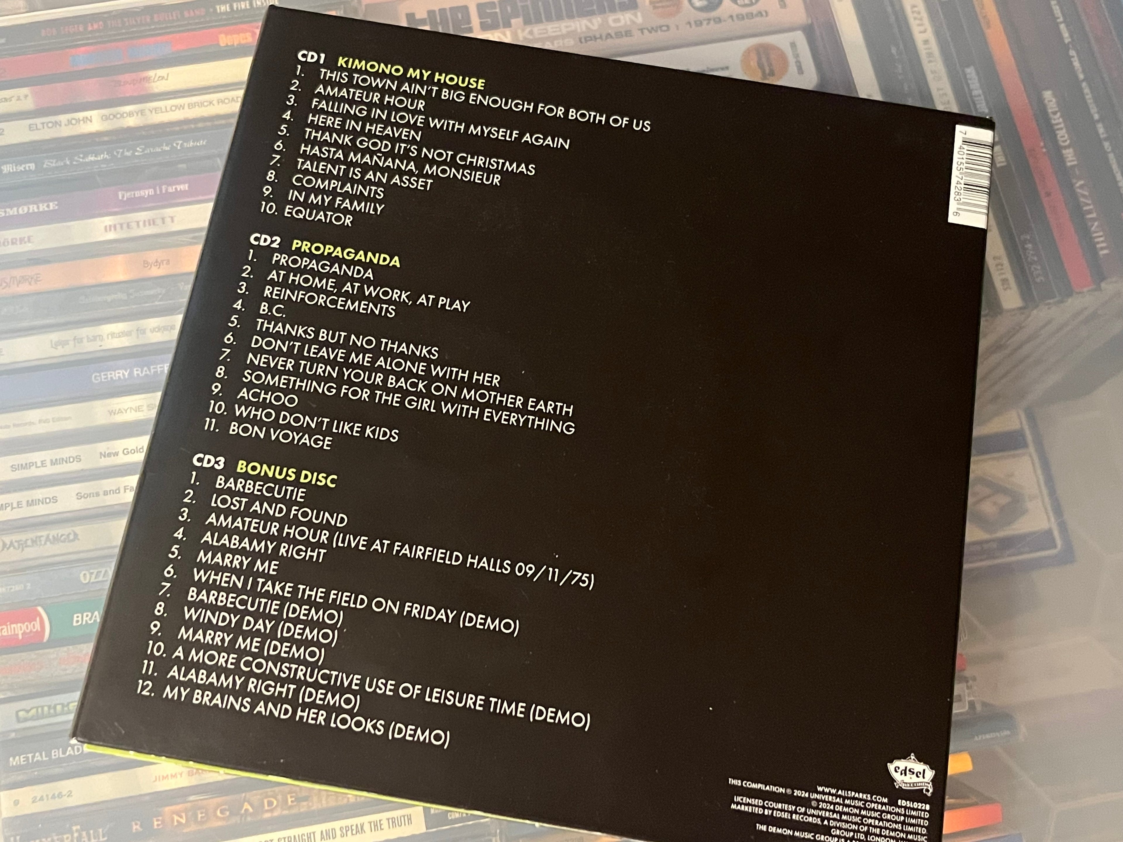 Sparks – Sparks 1974 (Kimono My House & Propaganda) (NM/NM) 2024 2CD Deluxe Ed. 50th Anniversary Edition 7"-oversized cover