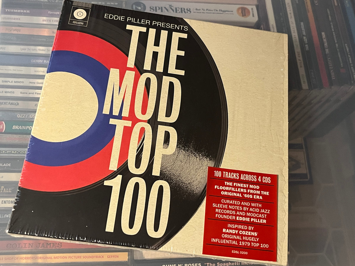 Eddie Piller – The Mod Top 100 (NM/NM) UK-24 4CD 7"-oversized cover