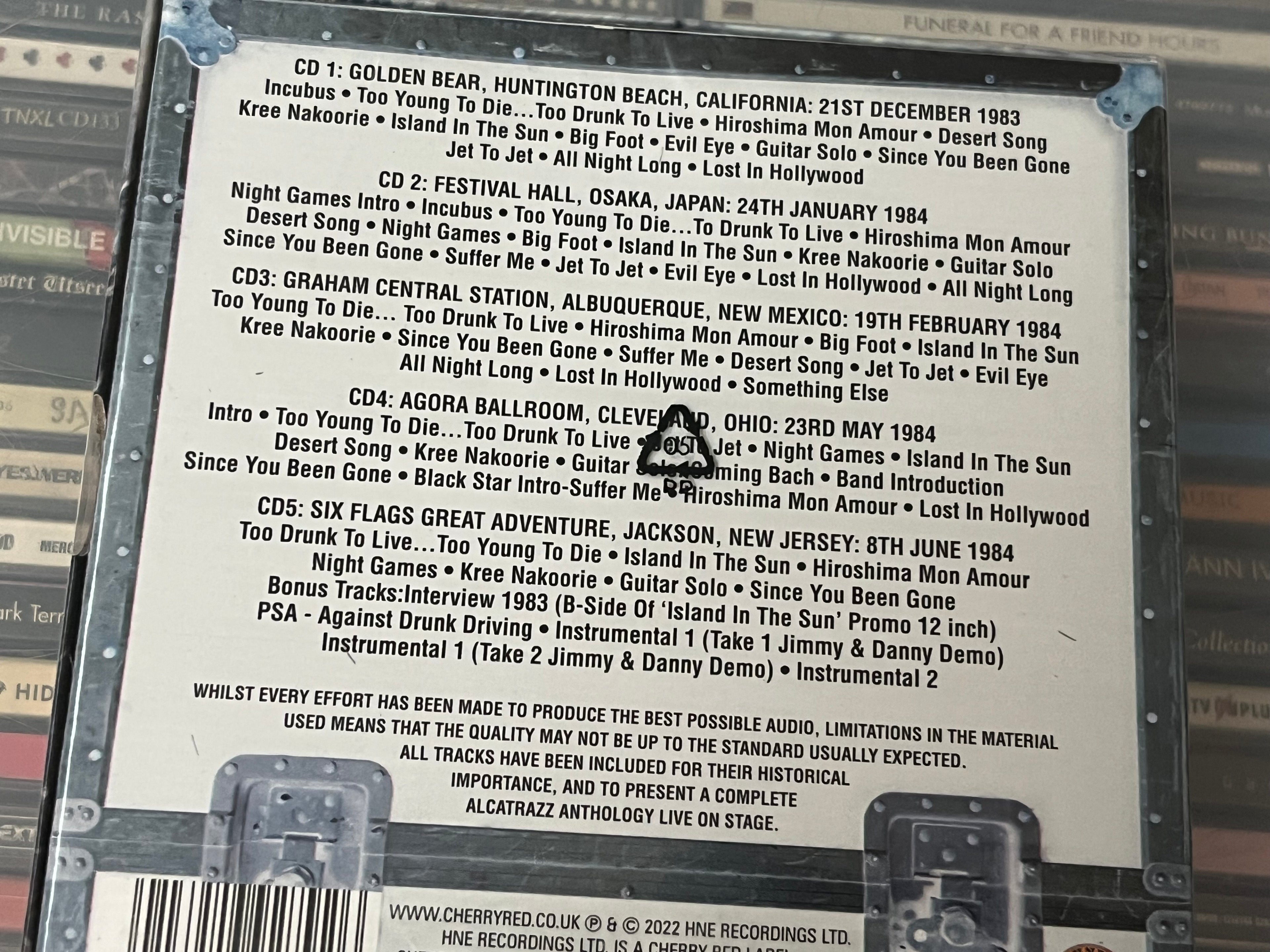 Alcatrazz – The Official Bootleg Box Set Vol 2 1983-1984 (SEALED) 5CD-BOX!