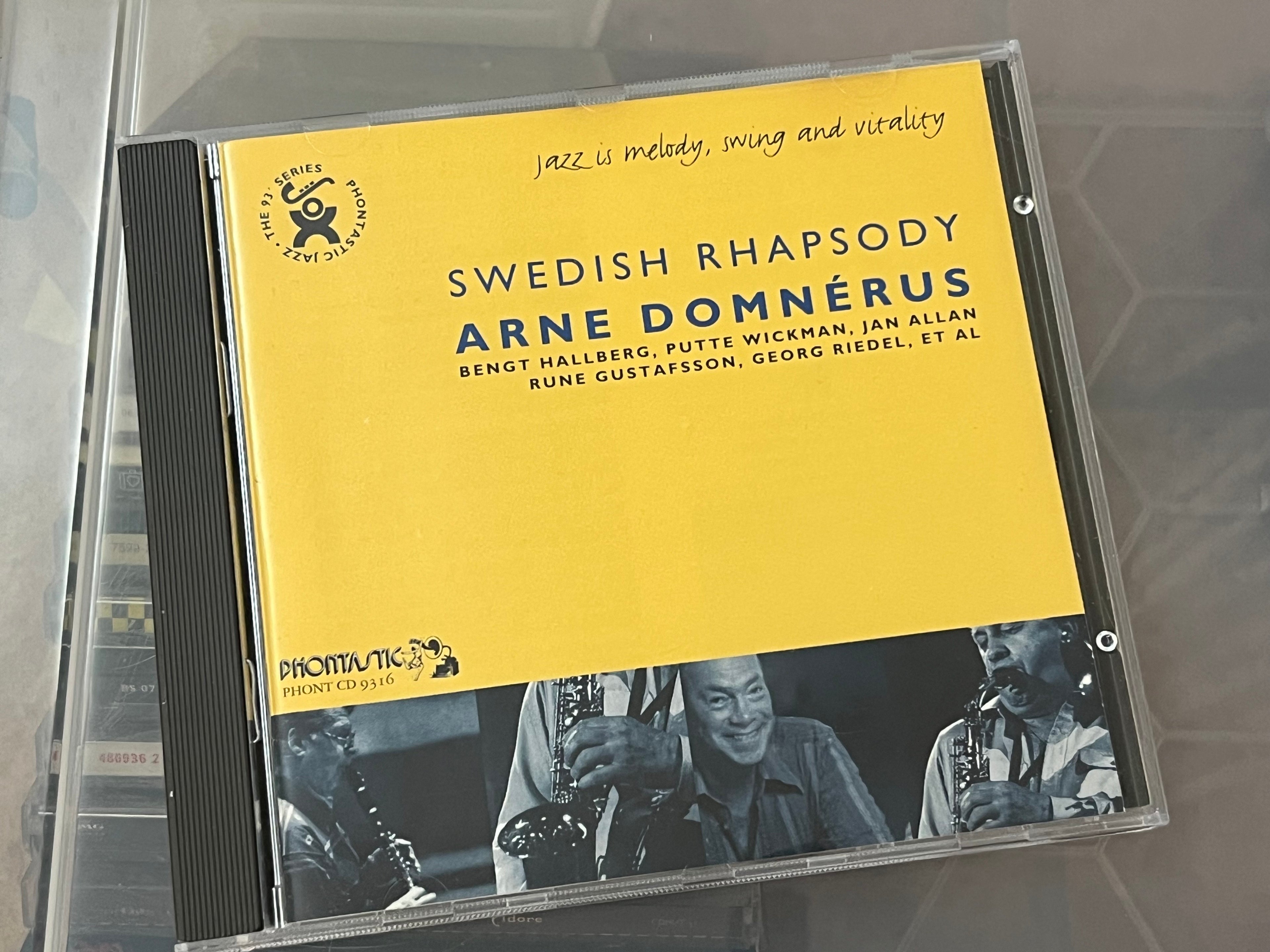 Arne Domnérus, Bengt Hallberg, Putte Wickman, Jan Allan, Rune Gustafsson, Georg Riedel ‎– Swedish Rhapsody (NM/NM)