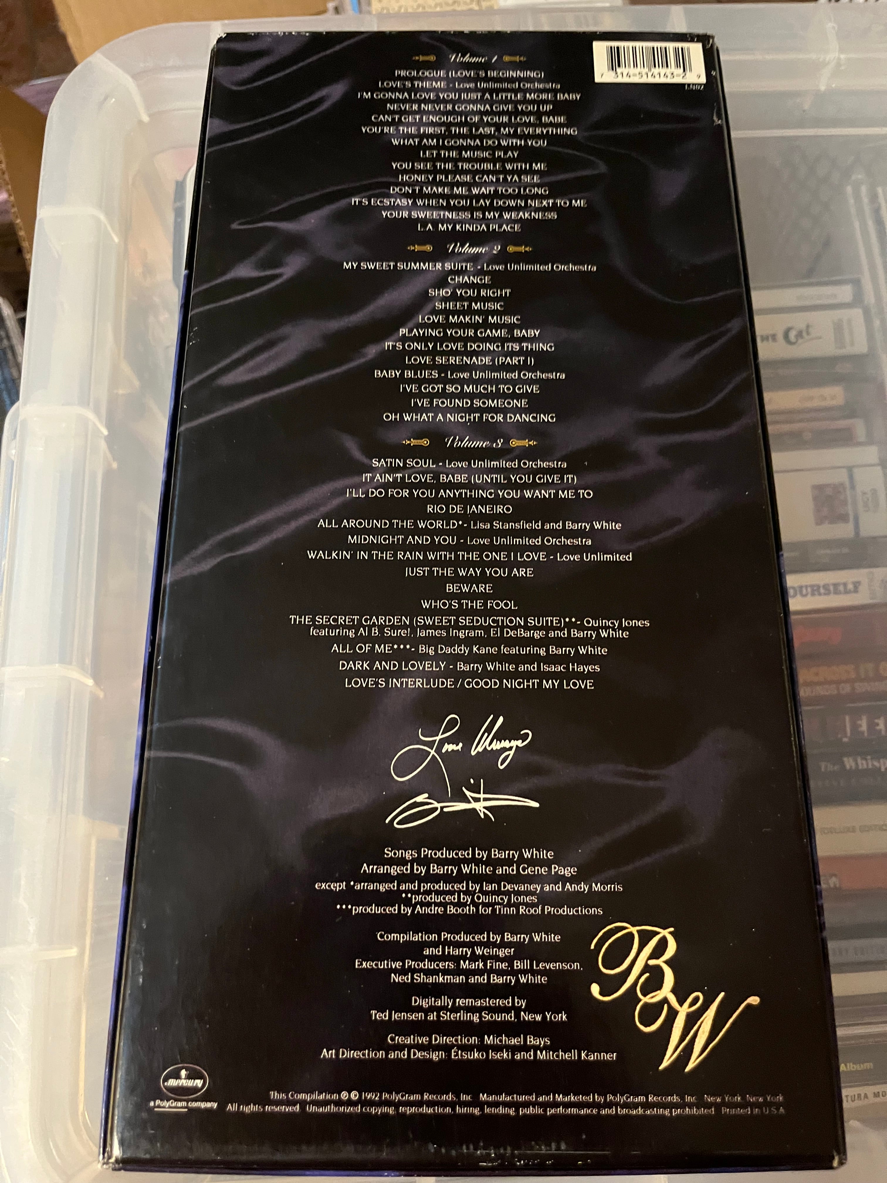 Barry White ‎– Just For You (NM/vg+) US-92 3CD Longbox shelf-wear box