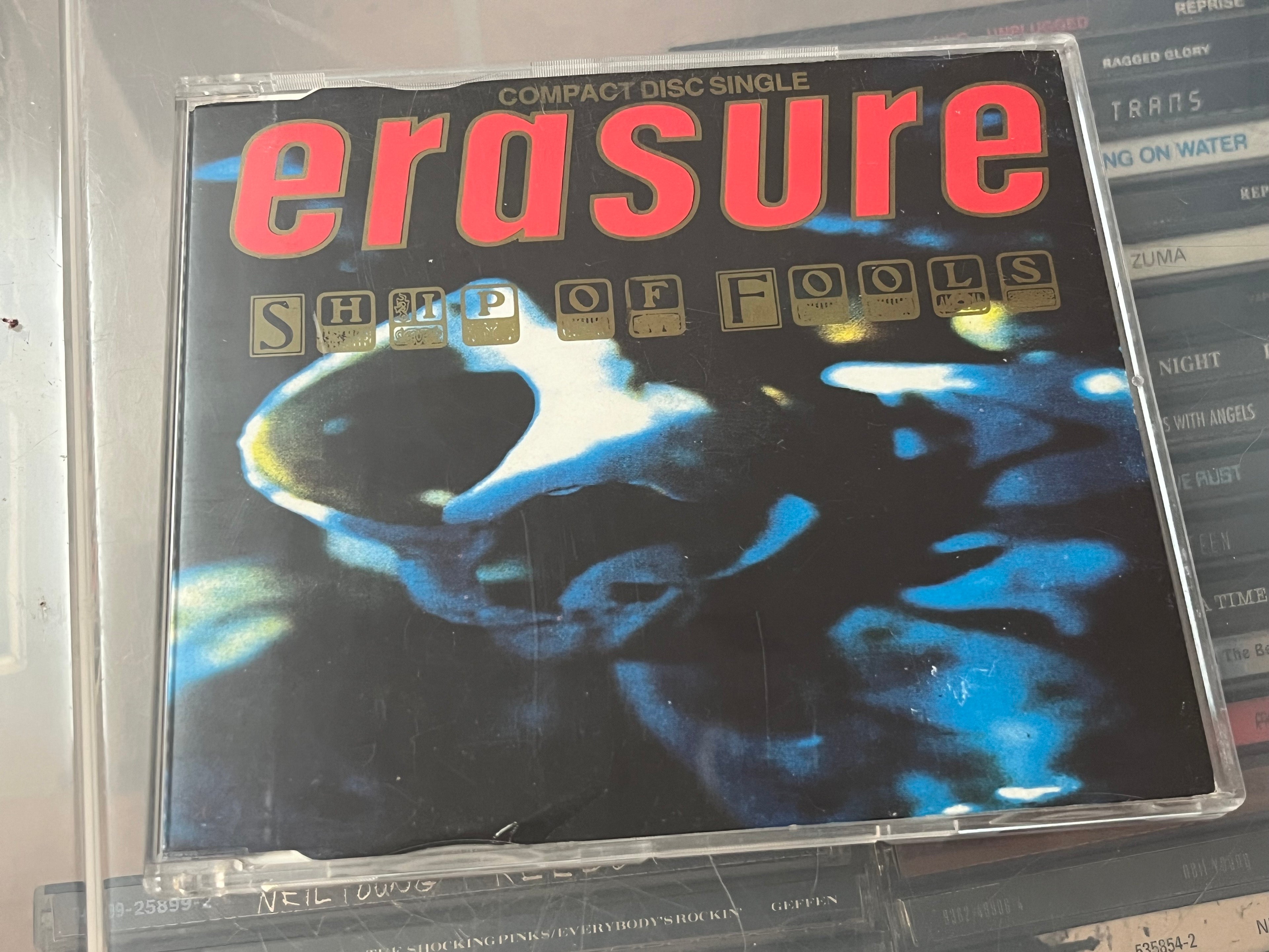 Erasure – Ship Of Fools (vg+/vg+) 3-spårs-single. Orange Lining-version!