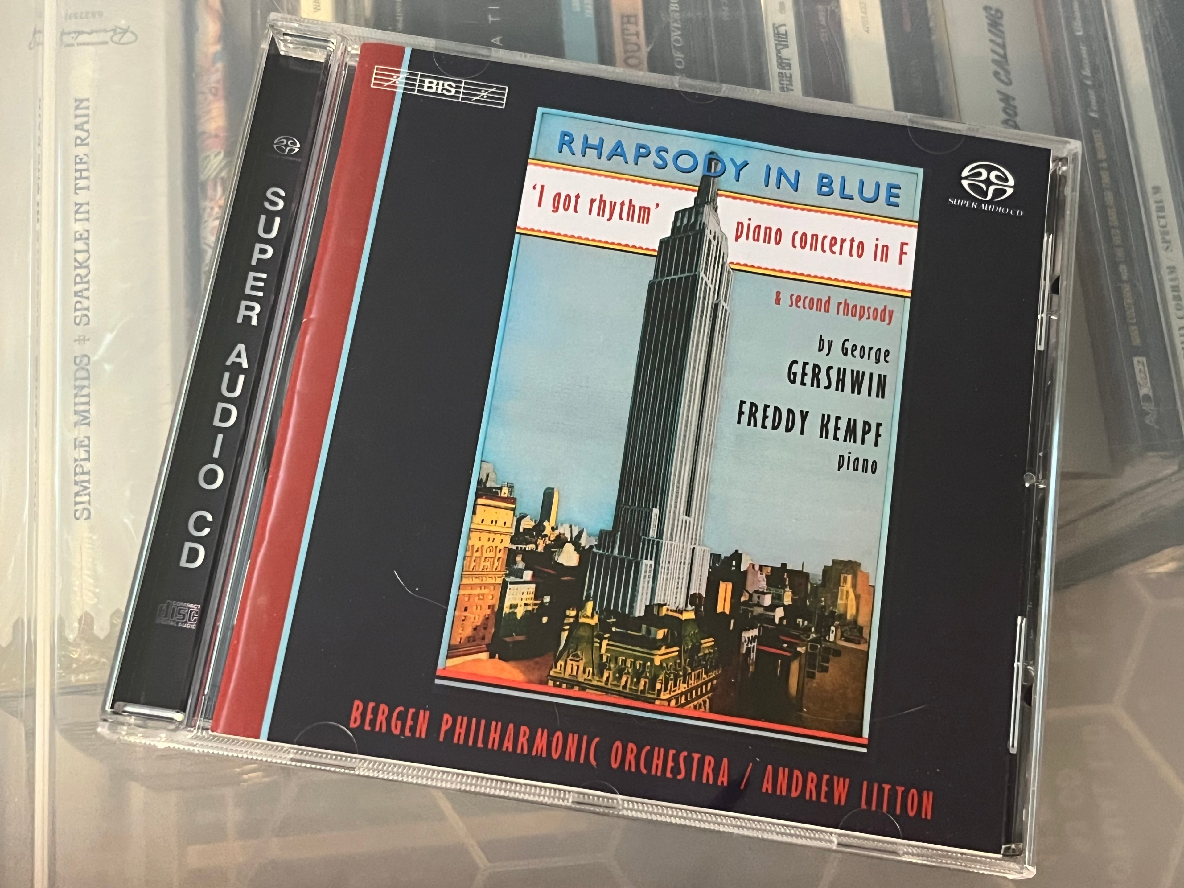 George Gershwin - Freddy Kempf, Bergen Filharmoniske Orkester, Andrew Litton ‎– Rhapsody In Blue, 'I Got Rythm', Piano Concerto In F, Second Rhapsody (NM/NM) SACD Hybrid