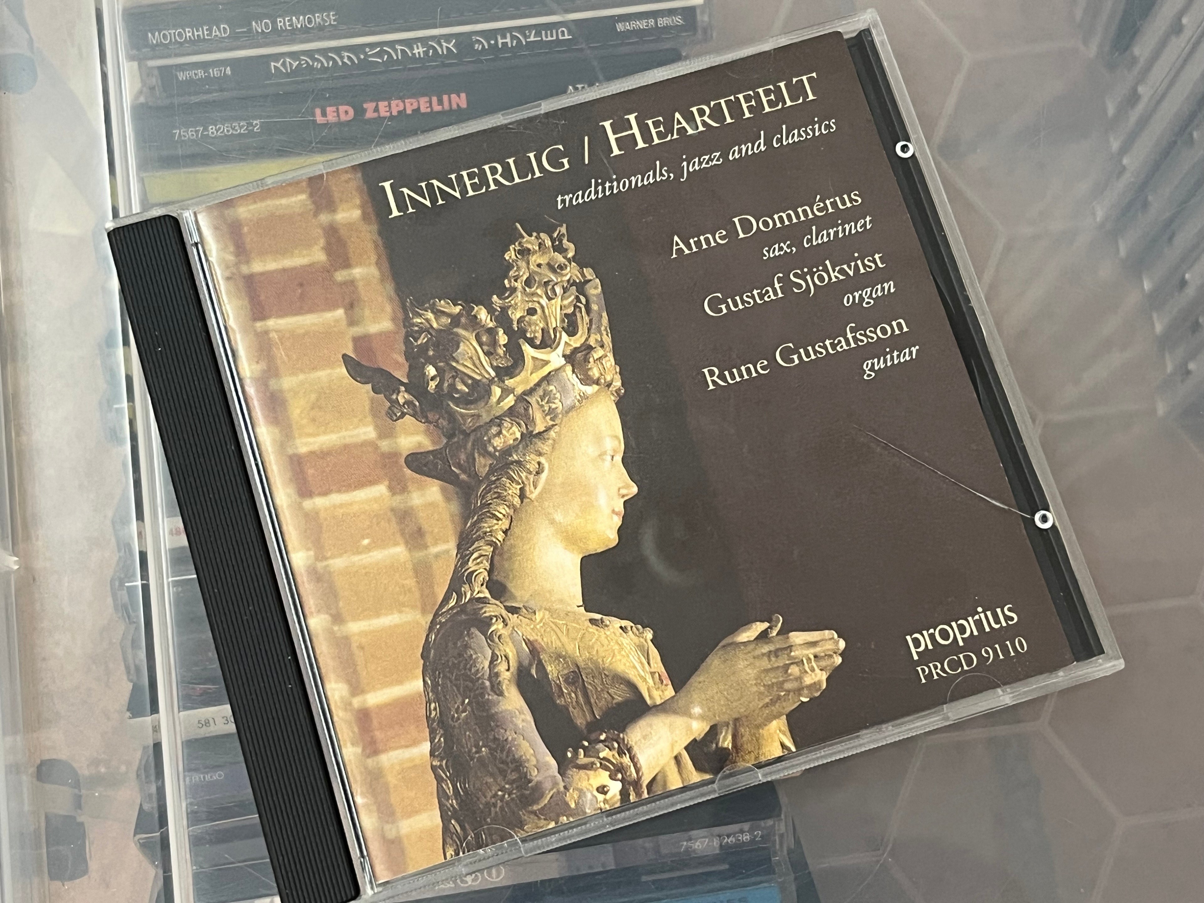 Arne Domnérus, Gustaf Sjökvist, Rune Gustafsson – Innerlig / Heartfelt (vg+/vg+)
