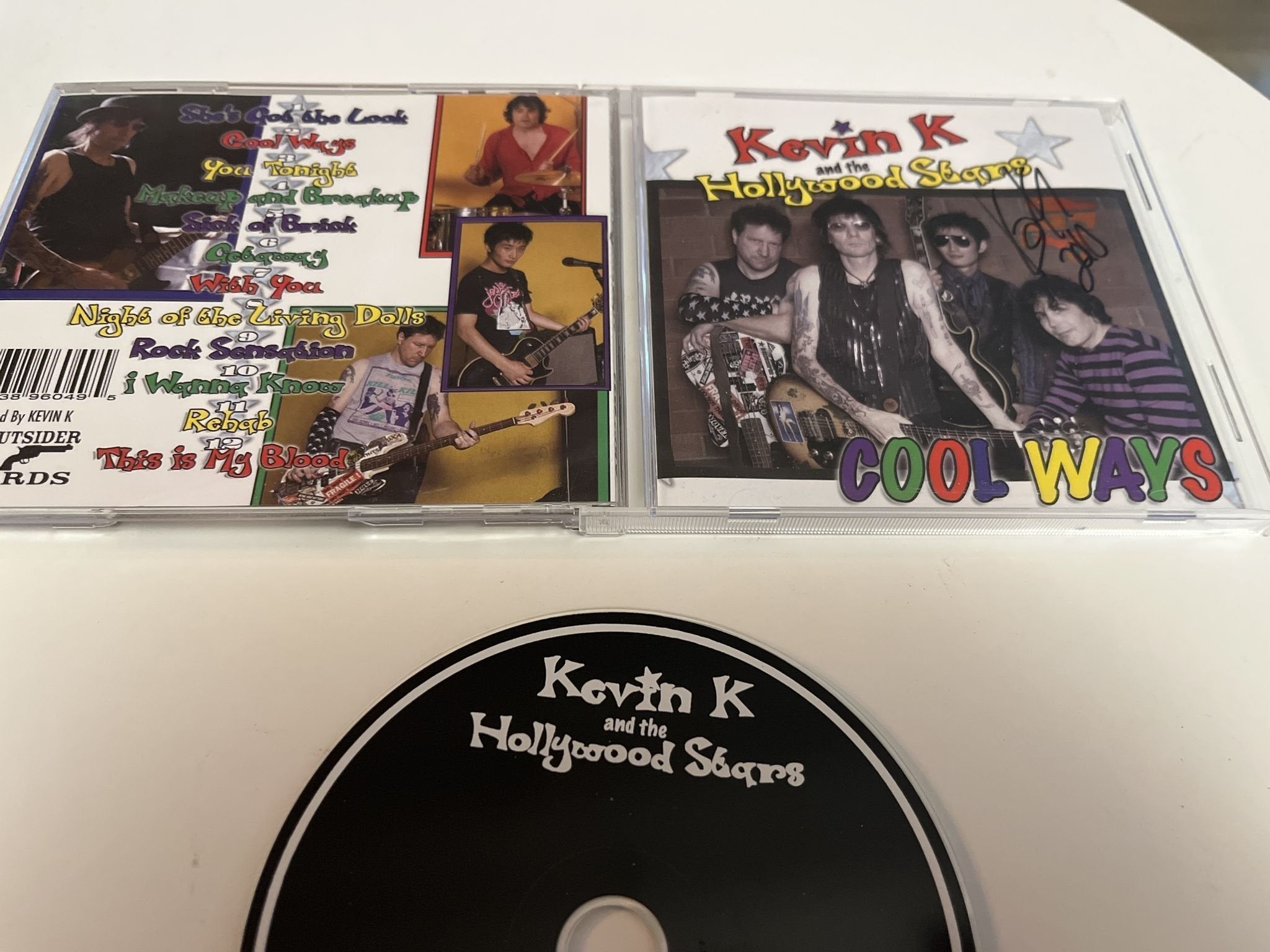 Kevin K And The Hollywood Stars ‎– Cool Ways (NM/vg+) SIGNED!!!