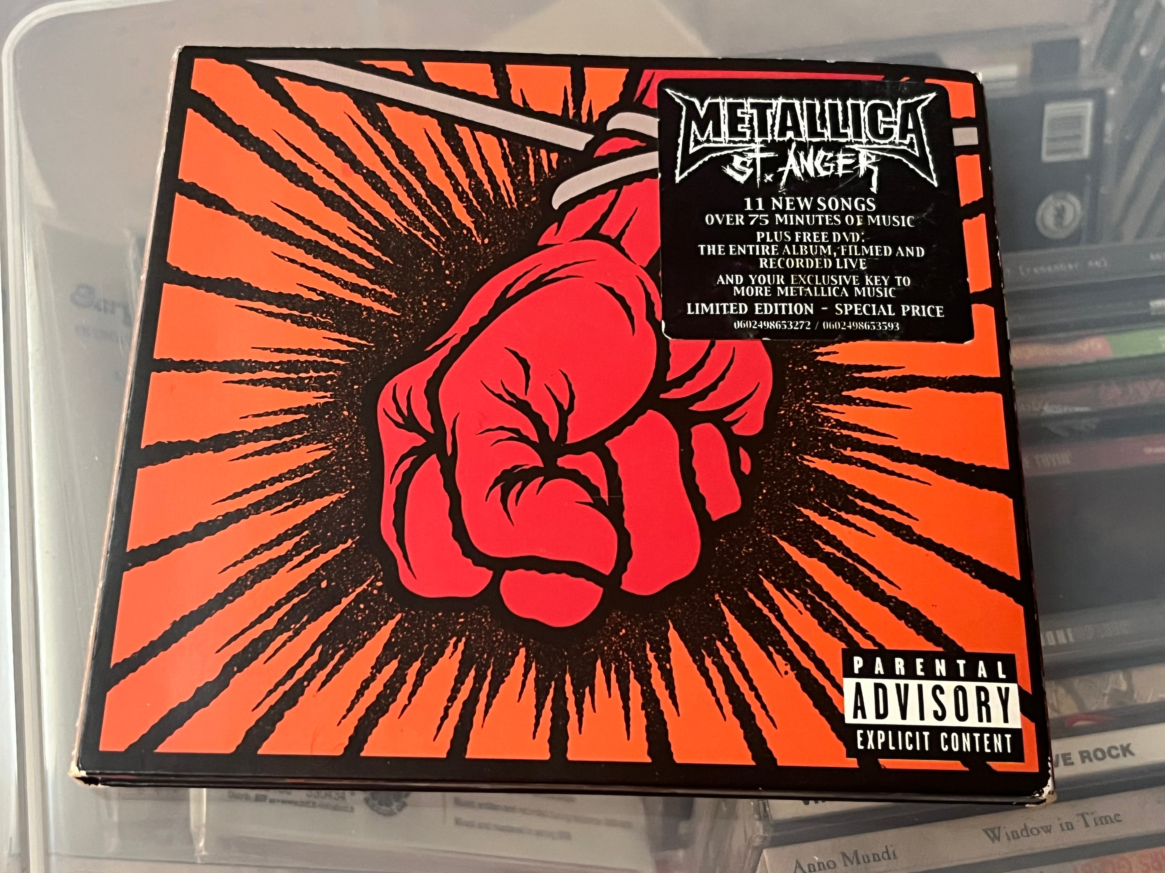 Metallica ‎– St. Anger (NM/vg+) CD+DVD-version. Lite shelfwear digi.