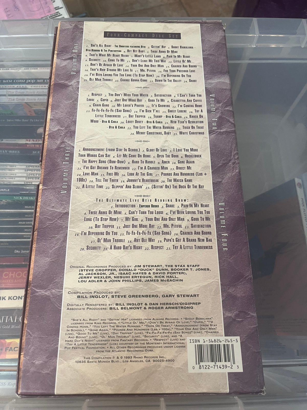 Otis Redding ‎– Otis! - The Definitive Otis Redding (NM/NM/vg+) 4CD Box! (Ena hörnet släppt på boxen)