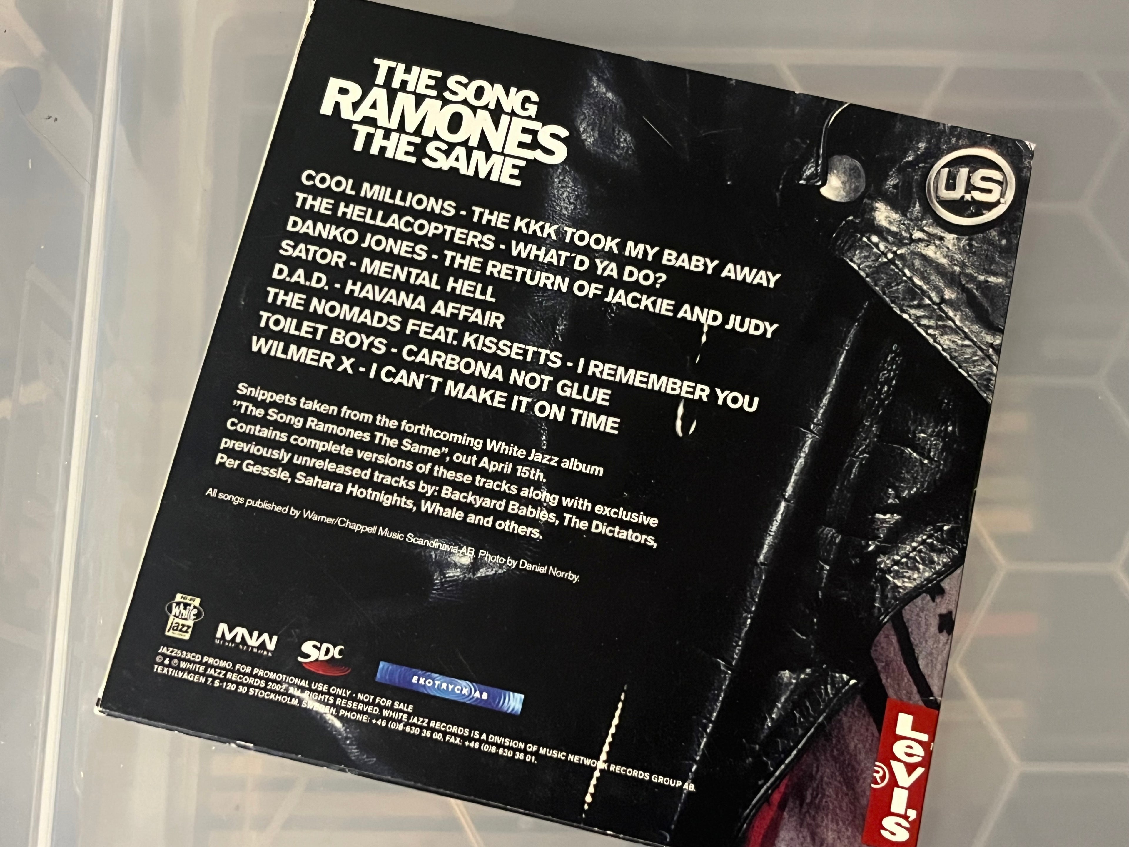 Various – The Song Ramones The Same (8 Track Promo Sampler) (vg+/vg+) Cardsleeve