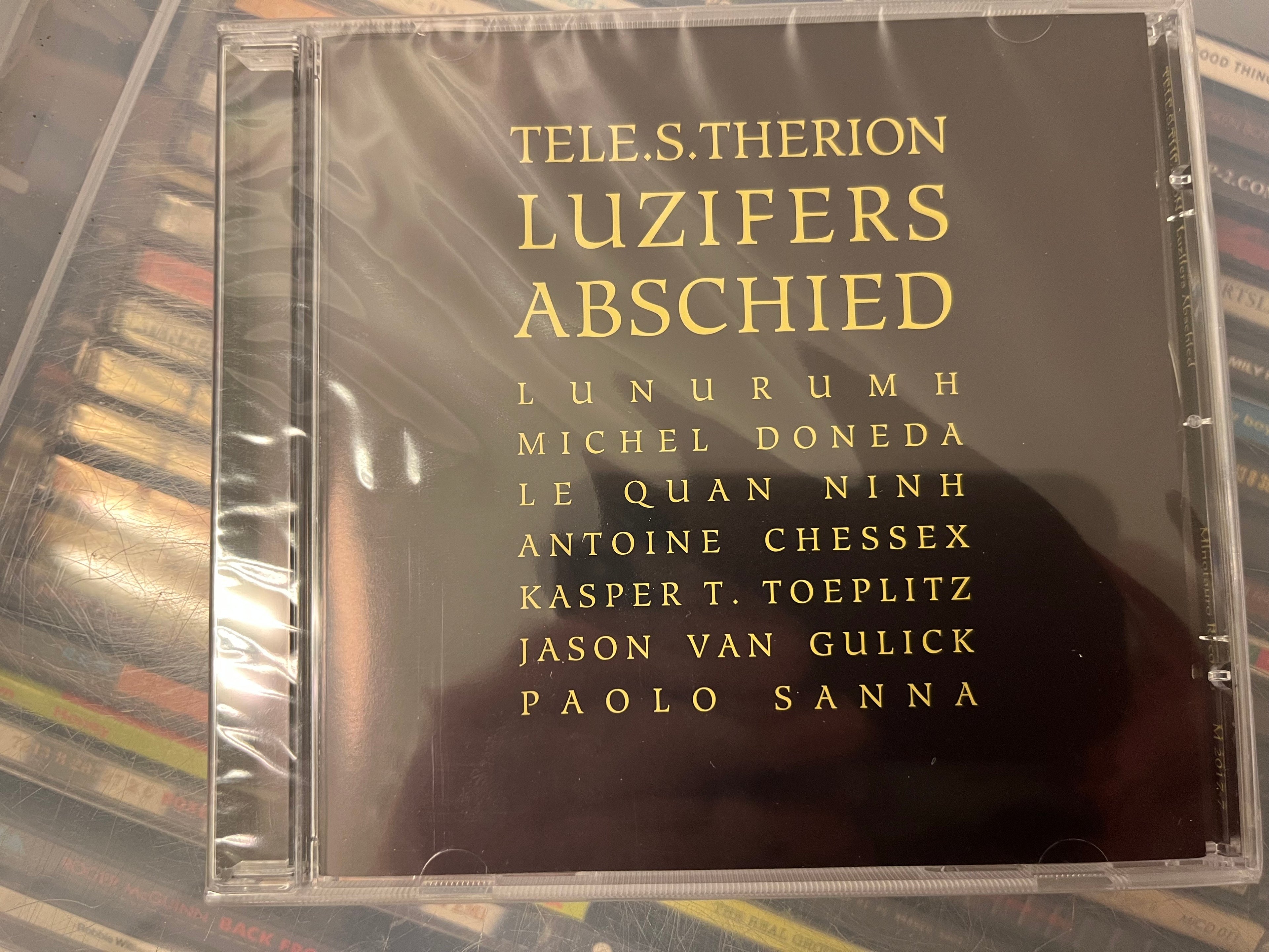 Tele s.therion, Lunurumb, Le Quan Ninh, Michel Doneda, Kasper T Toeplitz, Antoine Chessex, Jason Van Gulick, Paolo Sanna – Luzifers Abschied (sealed)